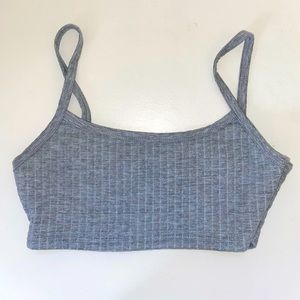 waffle knit tank top
